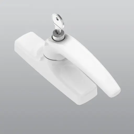 [003375] Savio 870.780 Cremonese Manon per Battente con Cilindro Dimensioni 34x129mm Finitura Verniciato Bianco