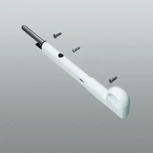 [042478] Savio 1572/25 Paletto a Spinta Sicuro da Applicare Lunghezza 250mm Finitura Verniciato Bianco