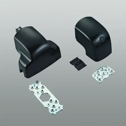 [042622] Savio 6100.702 Kit supporti verticali ambidestri a 2 punti di chiusura Cellini Finitura Nero