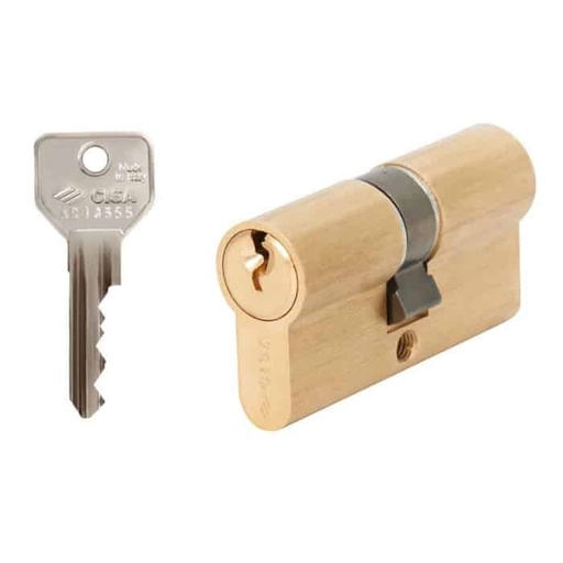 [000025] Cisa 0G300060 Cilindro C2000 Sagomato 27/33 Ottone