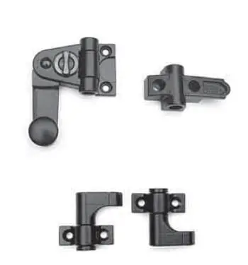 [043908] AGB H009030793 Spagnoletta Ridotta Abaco Confezione Base per 1 Anta Spessore 0mm Finitura Black Powerage