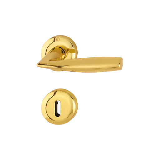 [045243] Hoppe 2829349 Grt. con rosetta Vitóri M1515/23K/23KS F71 ottone lucido 