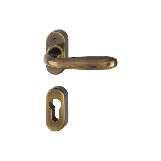 [046797] Hoppe 3546332 Grt. con rosetta Santia M1740/23P/23PS F73 ottone bronzato 