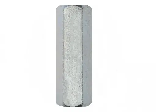 [047403] Friulsider 22780B1004500 De Long Dado Esagonale di Giunzione Confezione 50pz M10 Lunghezza 45mm Zincato
