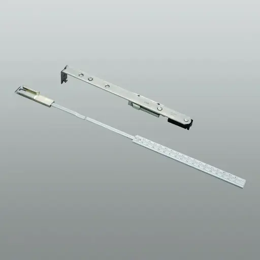 [048814] Savio 3200.750R Braccio Corto Destro Ribanta 5 per Ribalta LBB 360-509mm Finitura Zincata Bianca