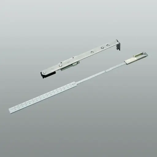 [048815] Savio 3200.750L Braccio Corto Sinistro Ribanta 5 per Ribalta LBB 360-509mm Finitura Zincata Bianca