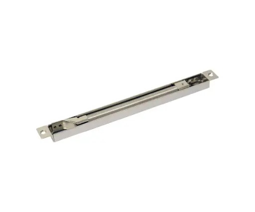 [049166] Opera 08600 Passacavo Scomparsa per Porta Blindata con Vaschetta Dimensione Incasso 260x25x17mm Completo di Molla Flessibile Acciaio Finitura Cromato