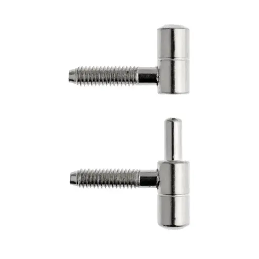 [049275] AGB E001191415 Cerniera Anuba per Legno Diametro 14mm Altezza 49,5mm Acciaio Finitura Zinco Silver