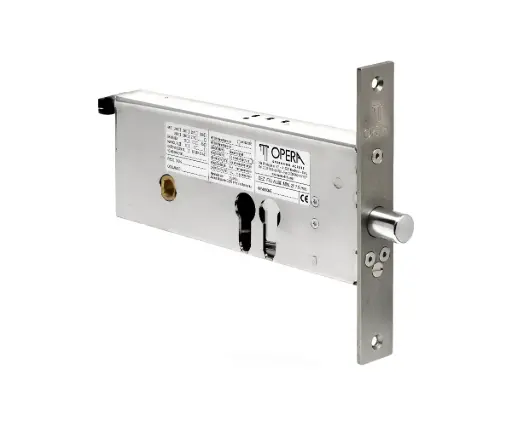 [049557] Opera 27808 Elettropistone Orizontale Serie Classica per Fasce Entrata 70-90mm Ambidestra con Quadro Maniglia Chiuso in Assenza Corrente 12-24V DC