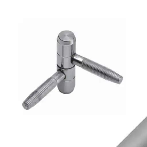 [050089] AGB E001190934 Cerniera Anuba Modello 119 in Acciaio a 2 Gambi Diametro 9mm Finitura Cromato Opaco