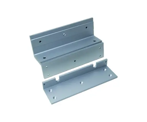 [051136] Opera 03001 Staffa di Montaggio a Z per Elettromagnete Maxi per Porte a Tirare Finitura Alluminio Anodizzato
