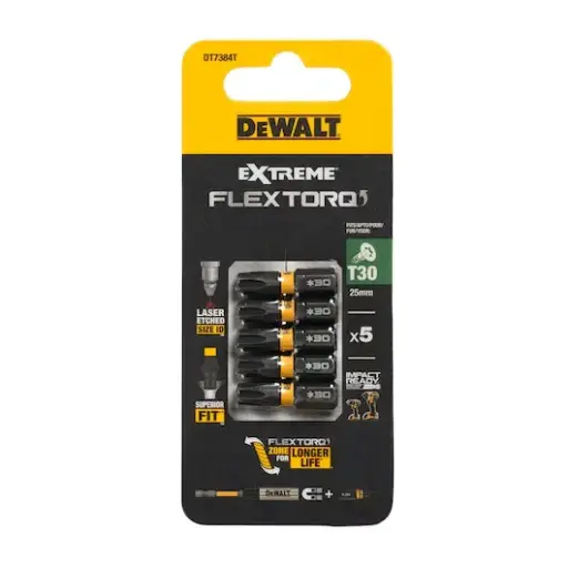 [051252] DeWalt DT7384T-QZ Blister 5 Inserti Impact Torsion Torx T30 da 25mm