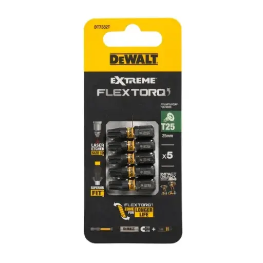 [051254] DeWalt DT7382T-QZ Blister 5 Inserti Impact Torsion Torx T25 da 25mm