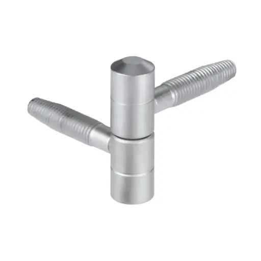 [052760] AGB E001191134 Cerniera Anuba per Legno Diametro 11mm Altezza 40mm Acciaio Finitura Cromato Opaco