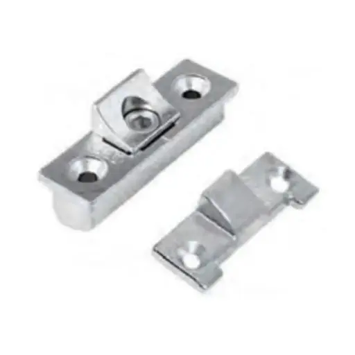 [053508] AGB A44805CP00 Cerniera Centrale Artech per Serramento in Alluminio Ambidestra Profilo Camera Europea Interasse 13mm Zama Finitura Argento