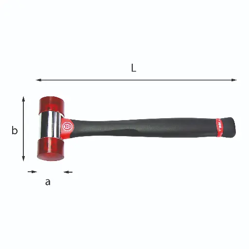 [054087] Usag U03760013 376F Mazzuola con Manico in Graphite Superfice 32mm Lunghezza 304mm 