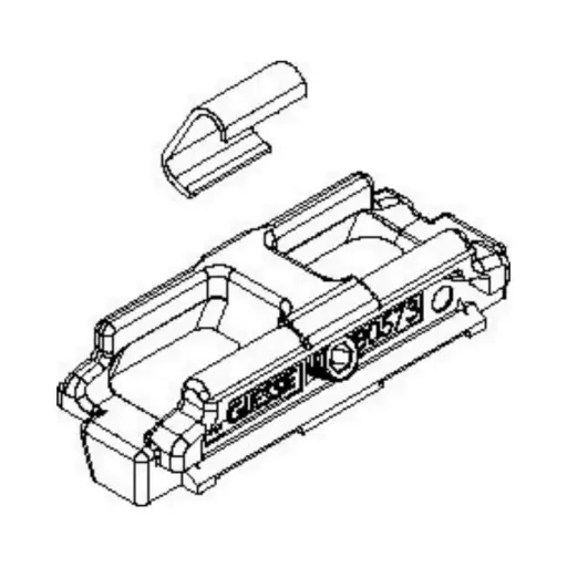 [054639] Giesse 01348000K Incontro Singolo per Terminali e Nottolini Profilo CU Registrabile +0,8mm Zama Finitura Silver