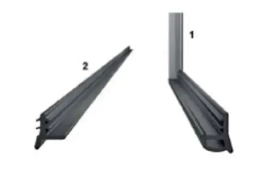 [055507] AGB G020DX0793 Kit Guarnizioni per Anta Scorrevole Dimensioni 1500x2500mm Colore Nero