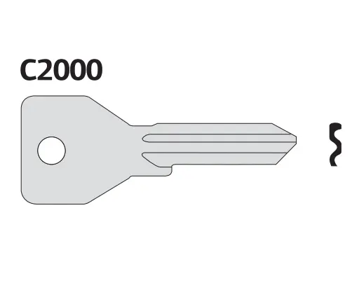 [058957] Cisa 01070101 Chiave Grezza Sbozzo Destra a 5 Perni per Cilindro C2000
