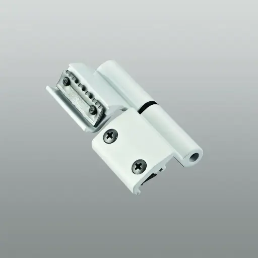 [059908] Savio 1121.81 Cerniera a 2 Ali Morsa+ per Profilo R40 Portata 80-90Kg Finitura Verniciato Bianco