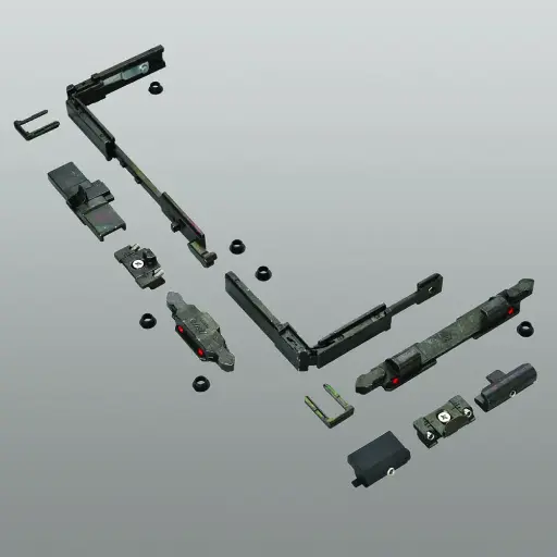 [059983] Savio 3150 Gruppo Base con Fulcro a Rinvio Angolare Ribantatre 150 Abbinabile a Profilo CU Finitura Zincata Nera