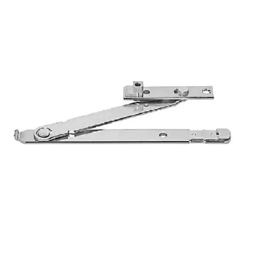 [060180] AGB A496010005 Braccetto Limitatore di Apertura Artech per Serramento in Legno Alluminio o Pvc Parte Anta Aria 12mm Interasse 9-13mm Acciaio Finitura Argento