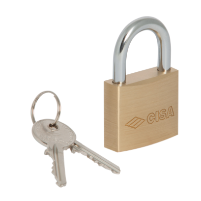 [000520] Cisa 21010500 Lucchetto Arco Locking Line 50mm Ottone