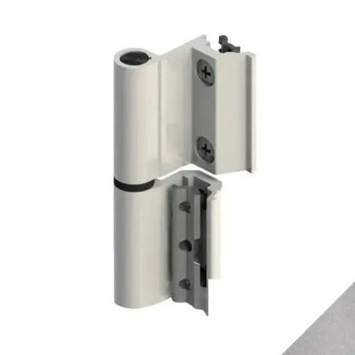 [005717] Giesse 00120020U Cerniera Flash Base per Finestra Profilo CU Reversibile Altezza 93mm Portata 75-85Kg Alluminio Finitura Argento Anodizzato