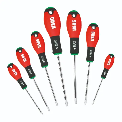[062526] Usag U03220263 322STX/S7 Set 7 Giraviti con Impronta Torx Tamper Resistant