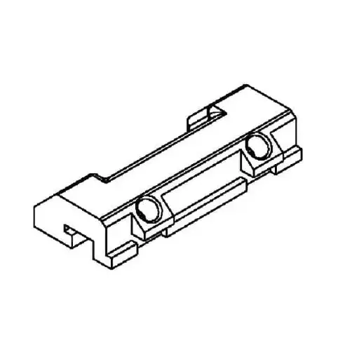 [006030] Giesse 01317010 Incontro Doppio per Terminali e Nottolini Profilo Erre 40-50 Poliammide Finitura Nero