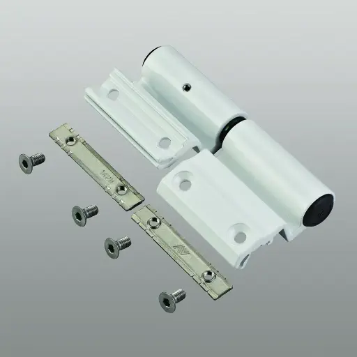 [063246] Savio 1124.43 Summa+ Cerniera a 2 Ali Aggancio Rapido Portata 100-120Kg Finitura Verniciato Bianco