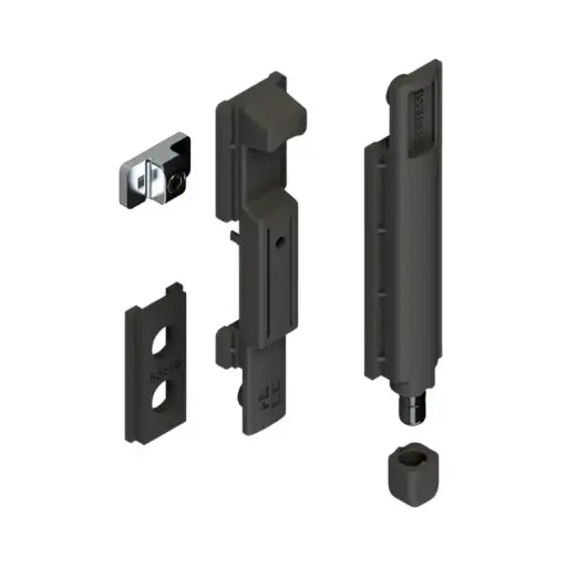 [006051] Giesse 02111010N Catenaccio Giap per Anta Ribalta Profilo CU Registrabile + 0,8mm Poliammide e Acciaio Finitura Nero