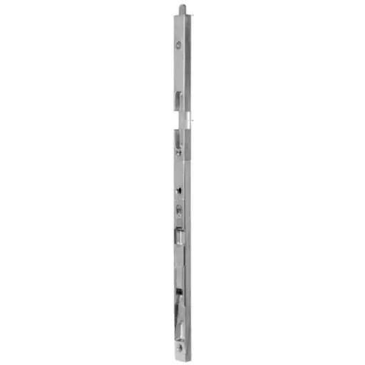 [063715] AGB W200681901 Catenaccio a Leva per Multipunto Canalino 16/12mm Frontale 18mm Lunghezza 360mm Finitura Argento