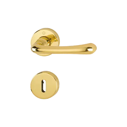 [006196] Hoppe 516667 Grt. con rosetta Lisboa M173/42K/42KS F71 ottone lucido 