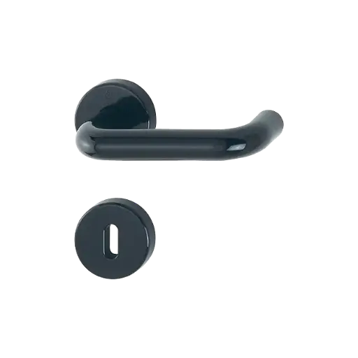 [006232] Hoppe 505104 Grt. con rosetta Baden K138L/15/15S F9005 nero intenso 