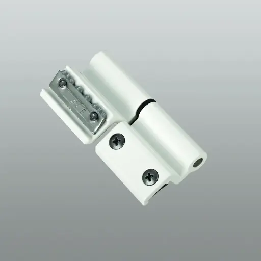 [065076] Savio 1123.11 Cerniera a 2 Ali Morsa+ per Profilo R40/50 Terza Anta Portata 80-90Kg Finitura Verniciato Bianco Opaco