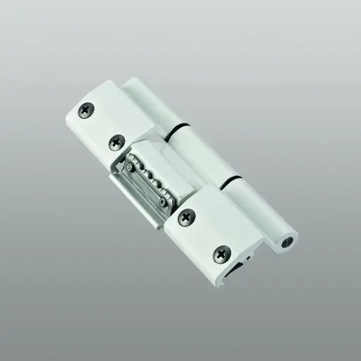 [065193] Savio 1122.81 Morsa+ Cerniera a 3 Ali Premontata per Profilo R40 Portata 90-100Kg Finitura Verniciato Bianco