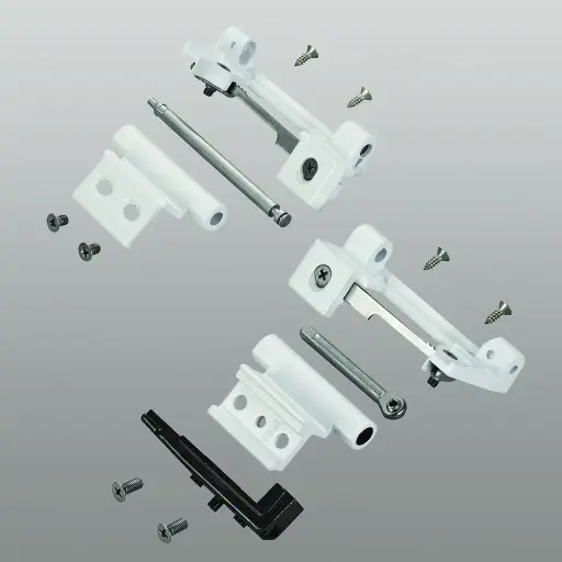 [065652] Savio 3150.705 Kit Cerniere da Agganciare per Ribantatre 150 Profilo CU Registrabili Finitura Verniciato Bianco