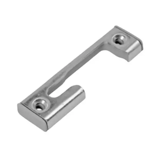 [067887] AGB A514SX0568 Incontro Ribalta Artech per Serramento in Alluminio e Legno Sinistro Aria 12mm Interasse 9mm Dimensione 85x18x8,5mm Acciaio Finitura Argento