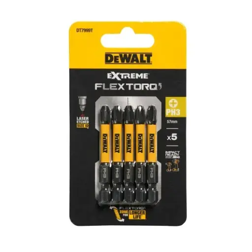 [067907] DeWalt DT7999T-QZ Blister 5 Inserti Impact Torsion Philips PH3 da 57mm