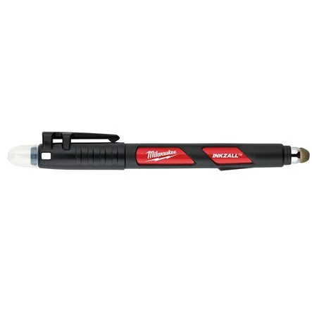 [068736] Milwaukee 48223101 Pennarello Indelebile Marker Nero a Punta Fina S con Stylus per Dispositivi Touch
