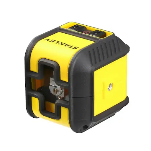 [069028] Stanley STHT77498-1 Livella Laser Autolivellante Portatile Classe-2 a Croce con Angoli a 90° Raggio Rosso Cubix 3 Posizioni 10 Metri