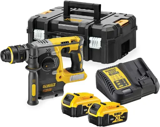 [069421] DeWalt DCH273P2T-QW Trapano Percussione Tassellatore SDS Plus Brushless XR 18V Con 2 Batterie 5Ah + Caricabatterie + Valigia