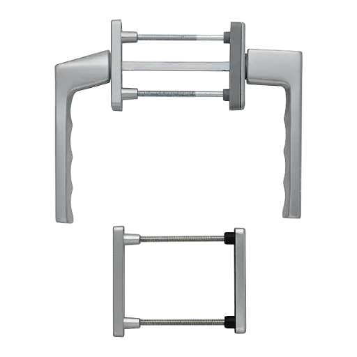 [070466] Hoppe 11669159 Set per porta balcone Toulon 0737FA-1/51N/U34/0737/51NS/51PNS F9 alluminio aspetto titanio 