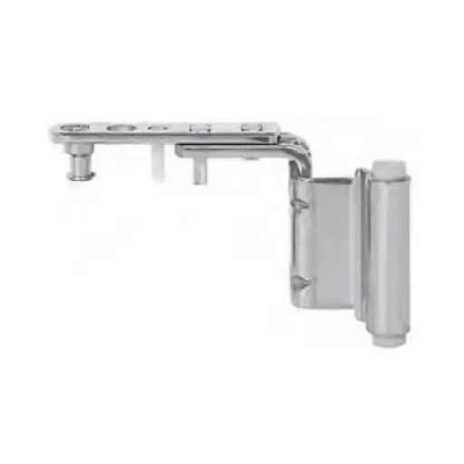 [070857] AGB A510072401 Articolazione Superiore Artech per Serramento Pvc o Alluminio Destro Interasse 9mm Battuta 18mm Acciaio Finitura Argento