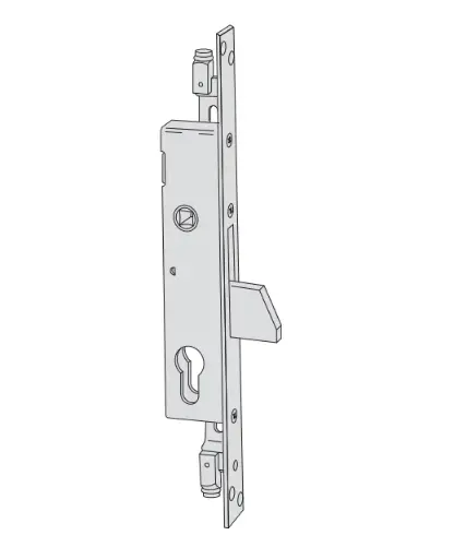 [070977] Cisa 46800350RB Serratura da Infilare a Cilindro per Persiane E35 F. 25mm con quadro Maniglia Passante