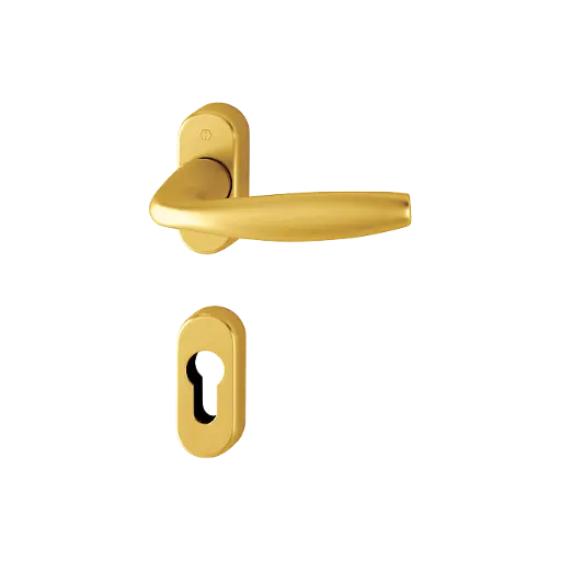 [071918] Hoppe 3497059 Grt. con rosetta Newyor 1810/30P/30PS F3 alluminio aspetto oro 