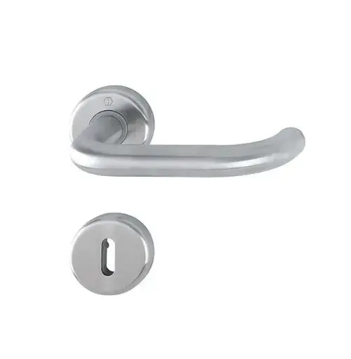 [073161] Hoppe 3882344 Grt. con rosetta Baden E1388Z/17K/17KS F69 acciaio inox satinato 