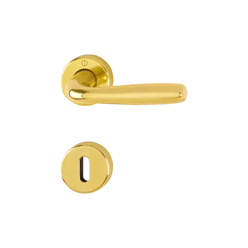[073185] Hoppe 11842623 Grt. con rosetta Maribo 1766/88K/88KS F271 alluminio colore oro lucido 