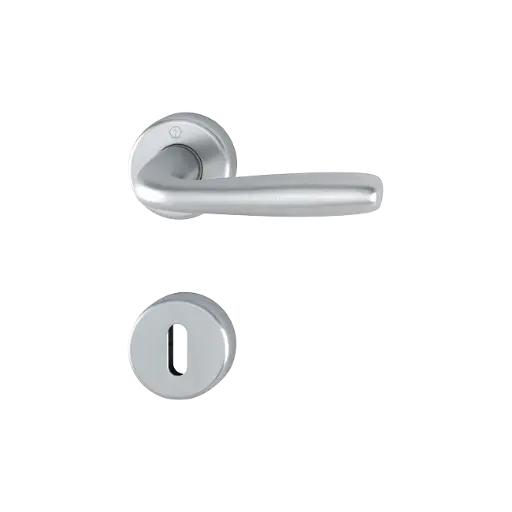 [073186] Hoppe 11842659 Grt. con rosetta Maribo 1766/88K/88KS F94-1 alluminio aspetto cromo satinato 